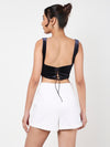 Frill velvet corset