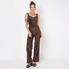 Velvet Cut Out Jumpsuit