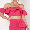 Tate Pink Frill Top And Skirt