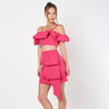 Tate Pink Frill Top And Skirt