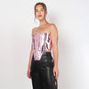Purple Leather Corset V Cut
