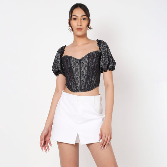 Black Lacey Corset Top