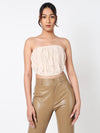 Crème Lycra Corset Top