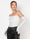 Silver Lining  Corset Top With Gloves