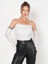 Silver Lining  Corset Top With Gloves