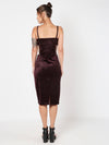 Purple Cut Out Rhinestone Dress