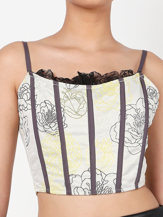 Floral Lacey Corset Top