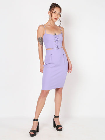 Pastel Buttercup Purple Corset Dress