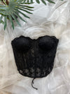 50 shades of black lacey corset