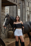 Martinee Corset Top With Gloves